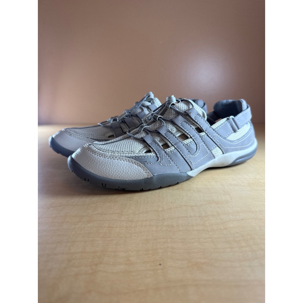Clarks Cushion Soft Grey Bungee Lace Walking Shoes Womens 11 W 26116702